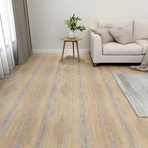 HOMIUSE Baldosas de PVC autoadhesivas, 20 unidades, 1,86 m², marrón, PVC, suelo laminado, adhesivo para azulejos, aspecto de madera, revestimiento de pared, lámina autoadhesiva para salón, cocina,