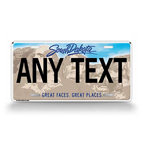 SignsAndTagsOnline Personalized South Dakota Great Faces Great Places License Plate Any Text Custom SD Metal Auto Tag