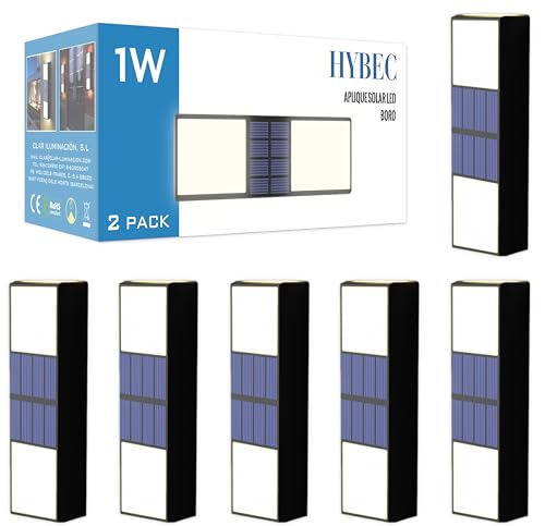 HYBEC - Aplique Extérieur Murale Led Solaire, Lampe Solaire Exterieur Murale, Lampe Solaire Auto...