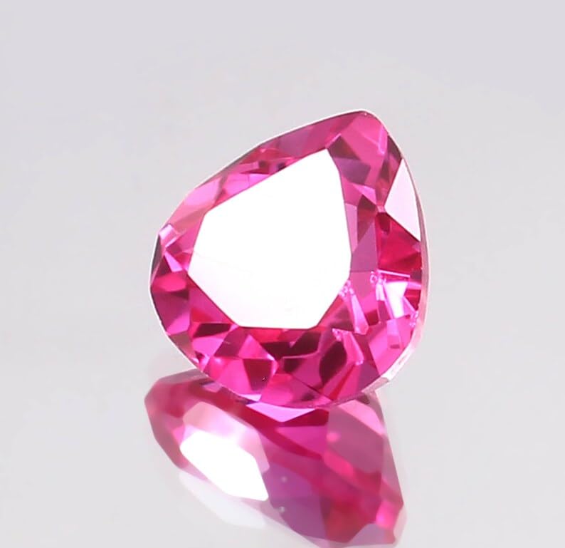 Saphir rose véritable taillé en cœur, gemme d'exception 9mm