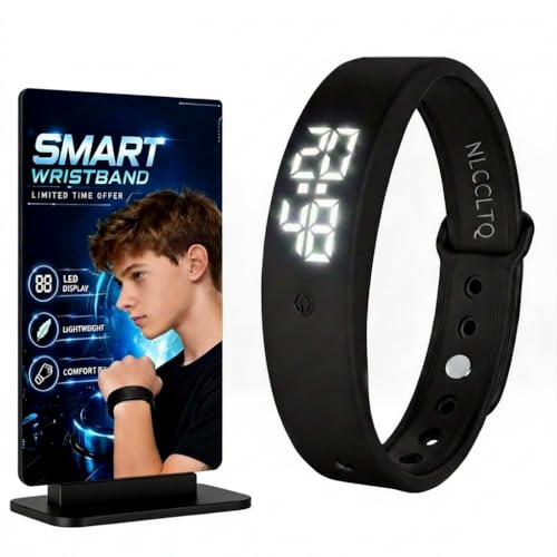 NLCCLTQ Vibrating Alarm Wristband Effective Alarm Clocks for Deep Sleepers Heavy Sleeps Wrist Silent...