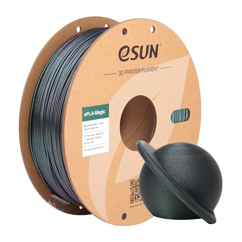 Image of eSUN Magic PLA Filament 1.75mm, Dual Color Dark Night Starlight Twinkling PLA 3D Printer Filament, 1KG (2.2 LBS) Spool, Dark Twinkling Green