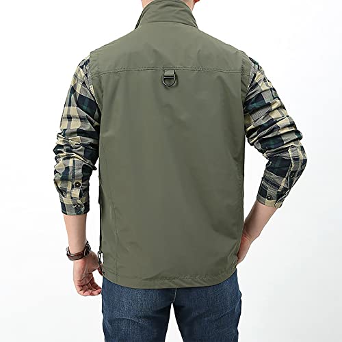 BOOMLEMON Men's Casual Outdoor Work Vest Safari Fishing Shooting Vests Lightweight Travel Cargo Jacket With Multi Pockets4