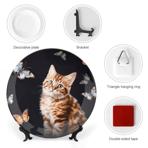 Plato decorativo de porcelana Bone China estilo chino 7 pulg miniatura 3