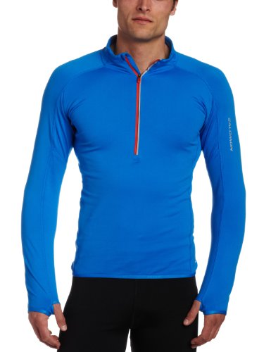 SALOMON XR Midlayer pour Homme avec Fermeture éclair 3/4 S Turquoise - Bright Blue/Bright Blue