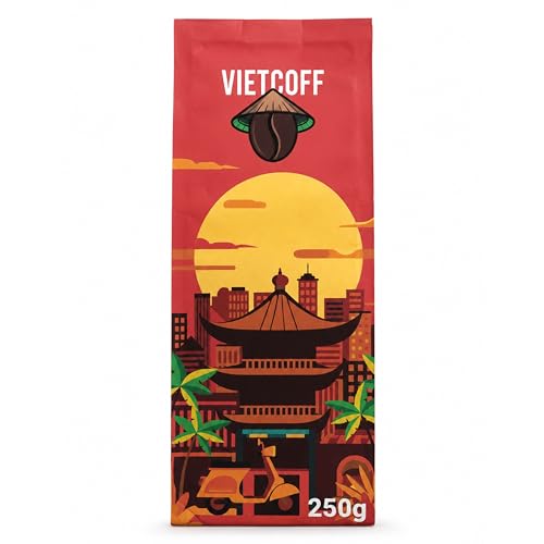 VietCoff Ca Phe Sua Vietnamesischer Kaffee Milchkaffee Blend 80/20 Robusta Arabica 250g