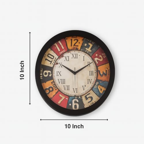 Image of Xtore Modern Versatile Minimal Wall Clock | Stylish Timepiece | Beautiful Round Dial | for Home, Office - Black
