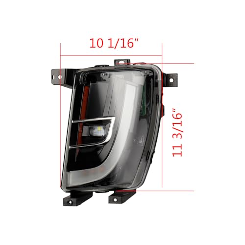 Anzios Fits for 2016-2020 Tesla Model X Front Left and Right Fog Light 75D 100D P100D 90D P90D Long Range Plaid Mayor Sport Utility 103432700C 103432600C