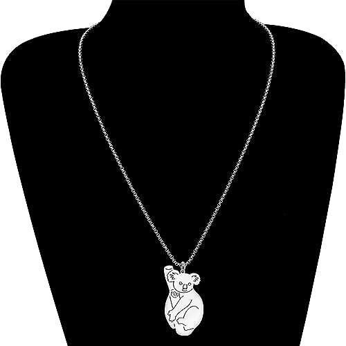 Collier koala anti-ternissement acier inoxydable hypoallergénique