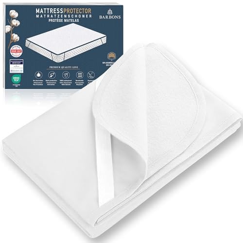 BARBONS Matratzenschoner 140x200cm - Oeko-TEX Zertifiziert wasserdichte Matratzenauflage Matratzenbezug Inkontinenzunterlage waschbar Nässeschutz Atmungsaktiver Baumwolle 140 x 200 cm