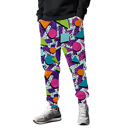 Fashion 80s Style Jogger Sweatpants Mens Funny Joggers Pants Casual Track Pants 90s Outfit for Men Sports Athletic3