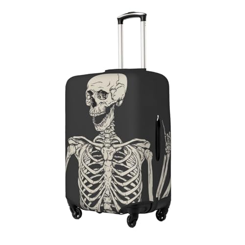 Skull Rock Roll Skeleton Bone Print Luggage Suitcase Covers Elastic Washable Luggage Protector Luggage Covers For Suitcase2