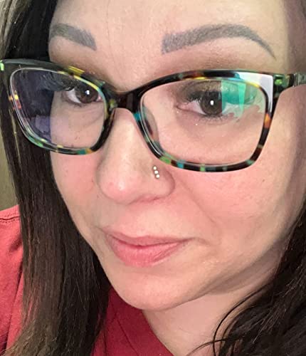 QWALIT 18g & 20g Nose Rings & Hoops - L & C Shape Studs - Surgical Stainless Steel & Silver Nose Piercing Jewelry - Rose Gold & Black - For Women & Men4