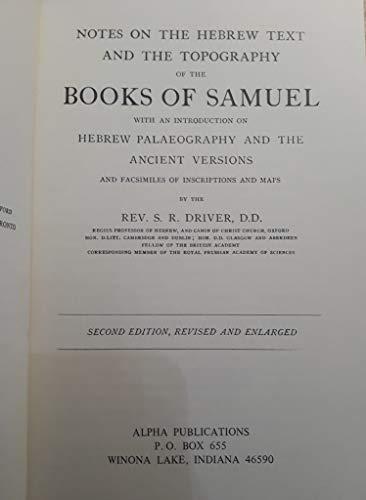 Notes On The Hebrew Text And The Topography Of ... B07ZKZQ3SF Book Cover