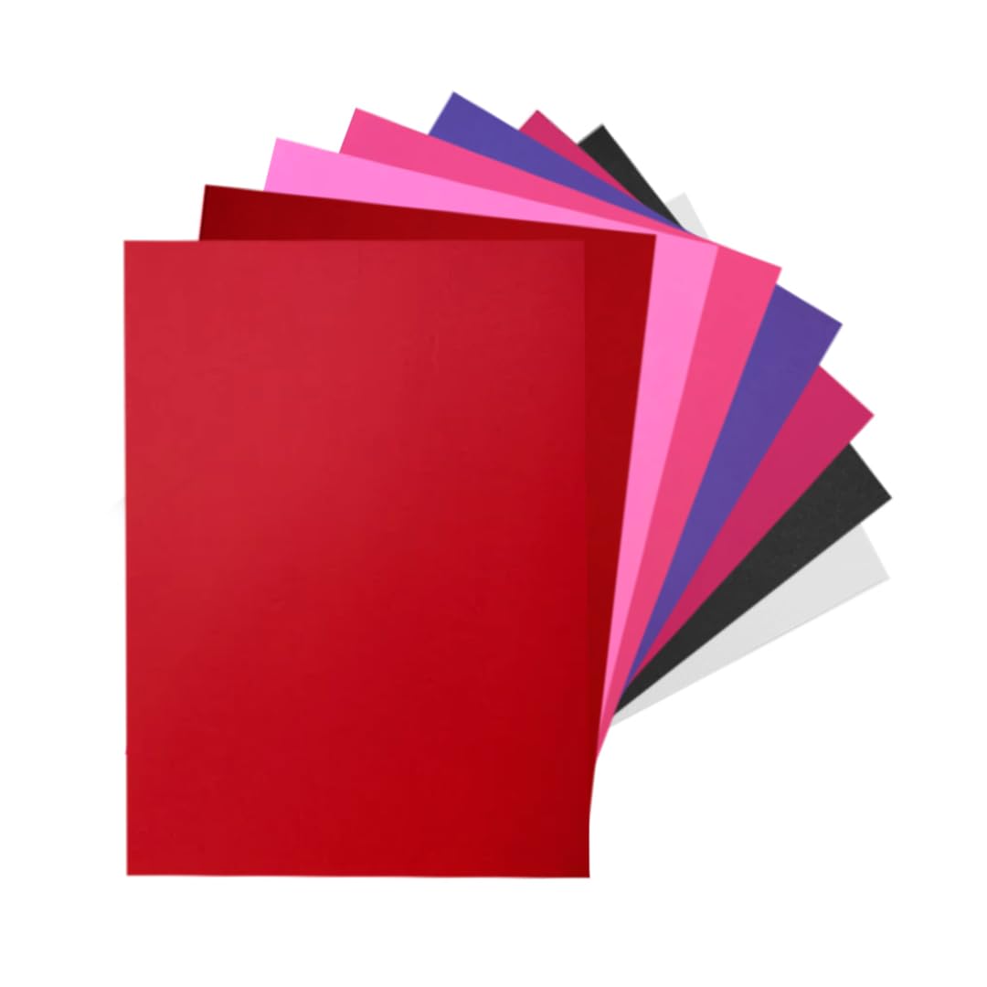 Pack of 800 A4 Assorted Valentine's Day Coloured 75gsm Craft Paper Sheets – 8 Colours (100 Each)
