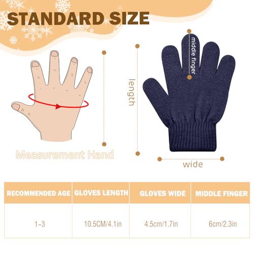 Image of ONESING 12 Pairs Kids Gloves - Warm Knitted Winter Gloves Bulk for Girls Boys | Children Gloves Designed for Cold Weather