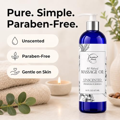 Image of Brookethorne Naturals Body Massage Oil for Massage Therapy | Natural 16oz