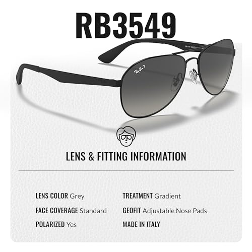 Ray-Ban RB3549 Pilot Shaped Sunglasses for Men & Women with Official RAYBAN Eyewear Kit4