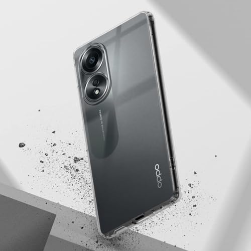 Image of Fashionury Shockproof Crystal Clear Back Cover Case for Oppo A58 | Transparent Back Cover Case | Raised Bumps for Camera & Screen Protection | 360 Degree Protection for Oppo A58 4G