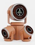 Knight AirFlex Mini ventilatore da tavolo, batteria ricaricabile USB da 3600 mAh, fino a 10 ore, velocità turbo, display a LED, 5 impostazioni di velocità del vento, angolo regolabile, ventilatore