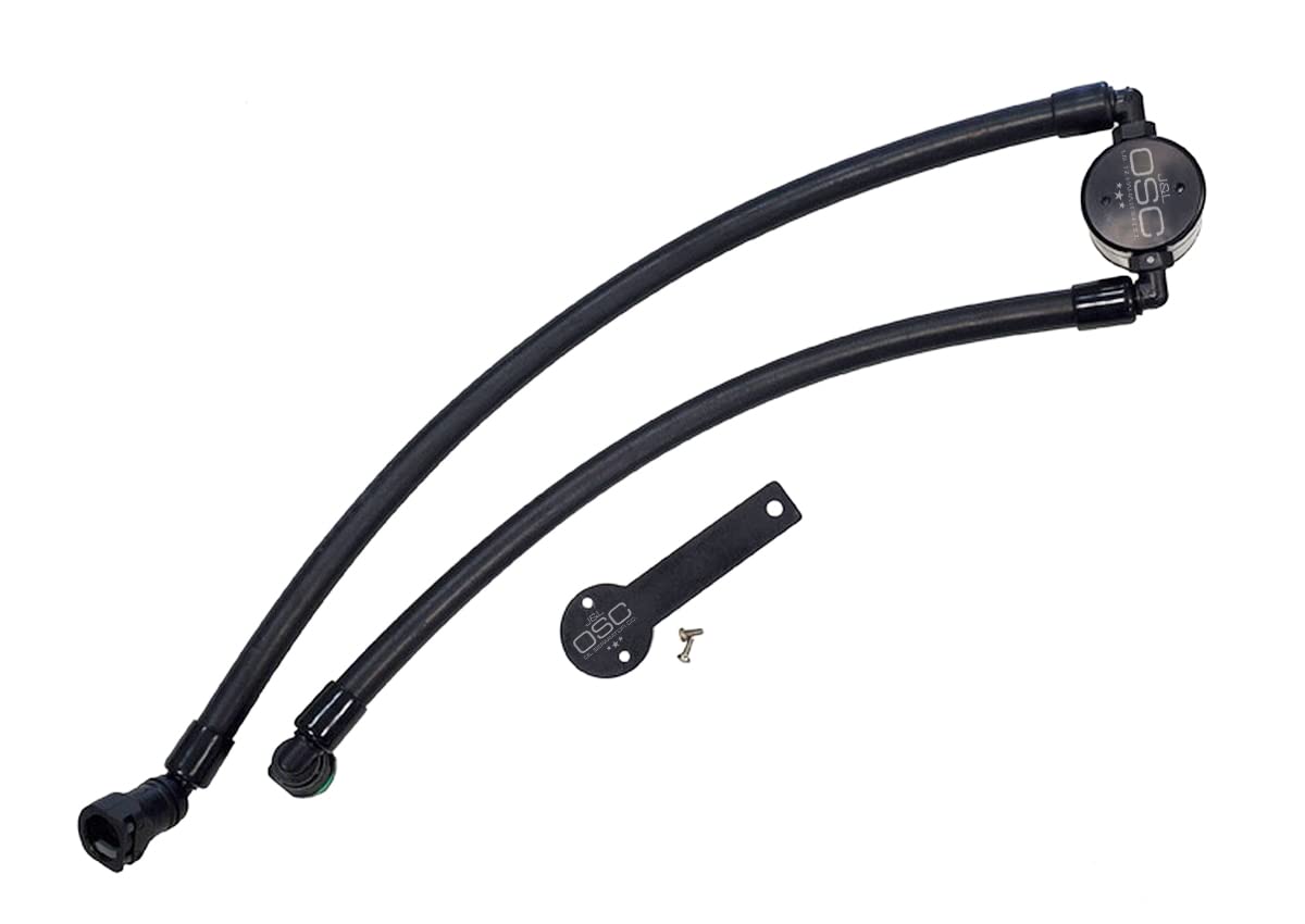 J&L Oil Separator Co.3.0 Oil Separator Compatible with 2021-2023 Ram TRX 6.2L SC Passenger Side (Black)