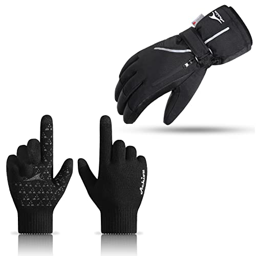 Achiou Winter Gloves and Ski GLoves（M）