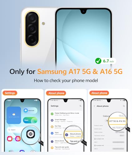 Image of FNTCASE for Galaxy A17 /A16 5G Phone Case: for Samsung A17 Cases [Compatible with Magsafe] [Screen Protector] Matte Translucent Military Grade Protection for Samsung A 17 & A 16 4G Cover - Teal