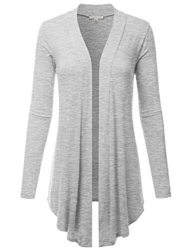 Image of LALABEE Women's Draped Open-Front Long Sleeve Light Weight Cardigan (S~3XL)
