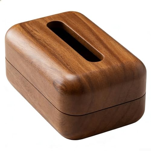 Boîte à mouchoirs moderne en bois de noyer au design rétro fabriqué en bois de haute qualité