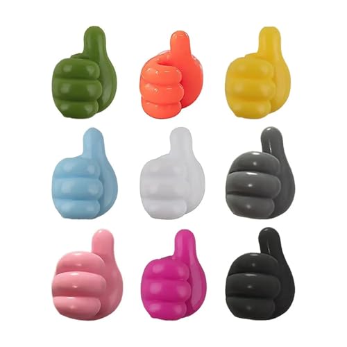 RJWKFOCF Mdingbao-Hoos Thumb Shape Self Adhesive Hooks Multifunctional Wall Traceless Hook Silicone Wall Thumb Hook? Strong Adhesive Wall Hooks(5pcs-Random Colours)