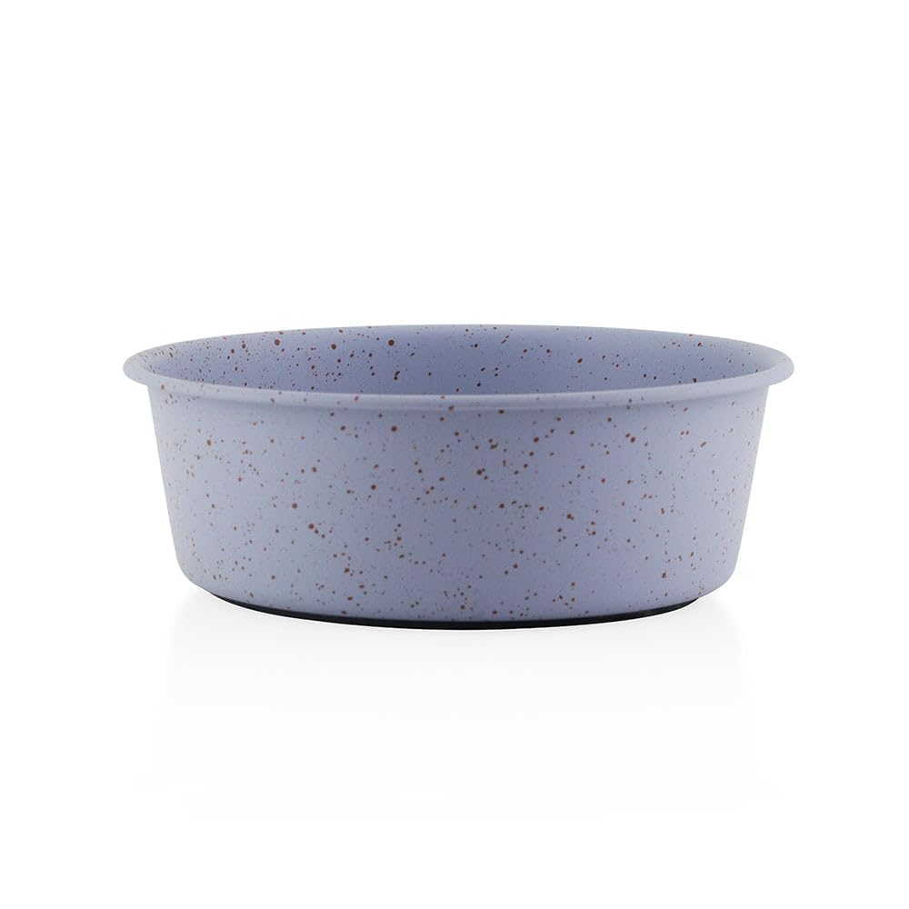 PAWPOURRI Grey Speckle Anti-Skid Stainless Steel Water And Food Feeding Bowl For Dogs, Puppies & Cats|Easy To Clean Pet Feeder (Grey, 470Ml),?13.4 cm,H_4.5 cm,W_13.4 cm (B0D6GNXJP4) Amazon Price History, Amazon Price Tracker