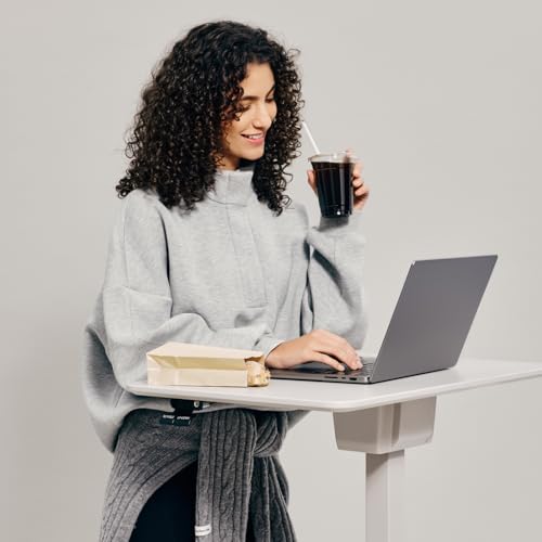 Image of TopJob ANYDESK FOLD Mobile Standing Desk, Portable with Lockable Wheels, Foldable Stand Desk, Rolling Computer Workstations, Used for Home, Couch Side Table, Bedside Table in Bed Room Kitchen
