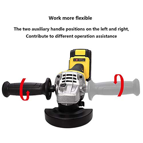 LHGXQ-Dp Der Bürstenlose Lithium Batterie-Winkelschleifer, 21-V-Hochleistungs-Handpolier- Und Schneidemaschine,Steinmetallen Entfernen Von Rost Verwendet Werden,Gelb,21V – Bild 7