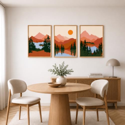 Image of Artsense Modern Landscape Wall Art for Living Room, Bedroom & Office Decor | Premium Artwork Print | Contemporary Nature Inspired Design | Ready to Display Home Decoration (B, 12X18 INCHES)