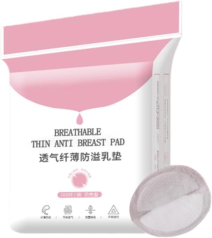 Premium Disposable Nursing Pads for Breastfeeding Moms - 100 Soft, Super Absorbent and Leak-Proof Breast Pads Individually Wrapped
