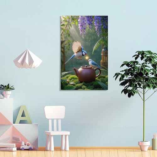 Décoration murale Moineau de Java pour une atmosphère douce et poétique - 4