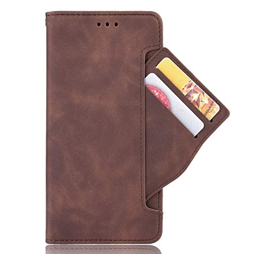 zl one Compatible with/Replacement for Phone case Nokia 5.4 PU Leather Protection Card Slots Wallet Case Flip Cover (Brown)