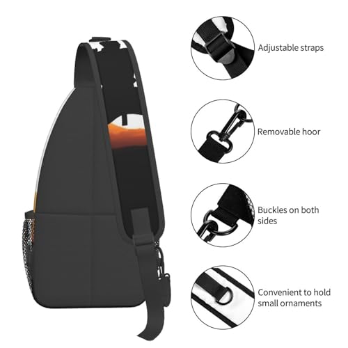 Mochila tipo Sling para hombre y mujer Karate silhouette miniatura 4