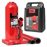 DNA MOTORING 6 tons / 13228 lbs Lifting Automotive Welded Hydraulic Bottle Jack for Repair Vehicle, Pickup, Truck, w/Manual Handle, Red,TOOLS-00355