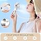 Handventilator, Tragbarer Mini Ventilator mit Wassernebel, USB Aufladbarer Mini Lüfter Elektrischer Hand Ventilator mit 4 Windgeschwindigkeit, kleiner Ventilator für Büro, Reise und Camping (Weiß)