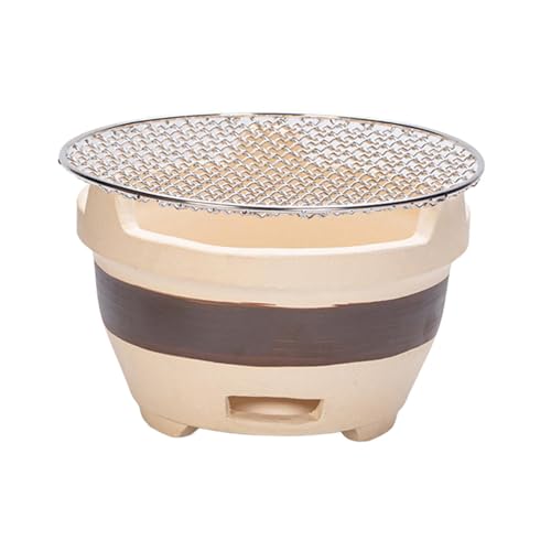 Przenośny japoński grill z gliny węglowej, wentylowany, ceramiczny wędzarnia, mały grill na zewnątrz, na kemping, do gotowania na podwórku, idealny dla miłośników grillowania