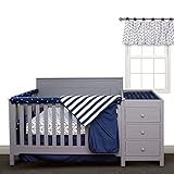 Stork & Style Modern Nursery Crib Set - 8 Piece - Microfiber Nursery Bedding Set for Boys or Girls -...