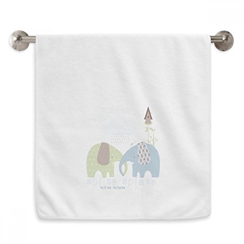 Serviette bleu éléphant Green Rain Splash 13x29 pouces