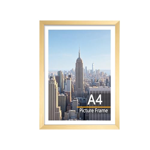Scholar Tree A4 Picture Frame 1 Pack A4 Gold Photo Frame Wall Hanging Picture 21 x 29.7cm Made from sturdy Durable materials