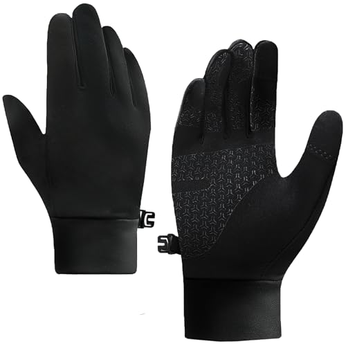 Waihoeer Running Gloves Lightweight Touch Screen Gloves Winter Gloves Thermal Liner Men Women for Cycling Biking Sports Walking (M)