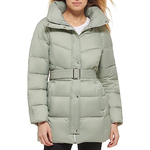 Cole Haan Women's Belted Pillow-Collar Puffer Coat