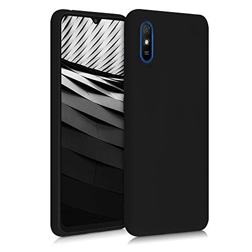 kwmobile Custodia Compatibile con Xiaomi Redmi 9A / 9AT Cover - Back Case per Smartphone in Silicone TPU - Protezione Gommata - nero matt