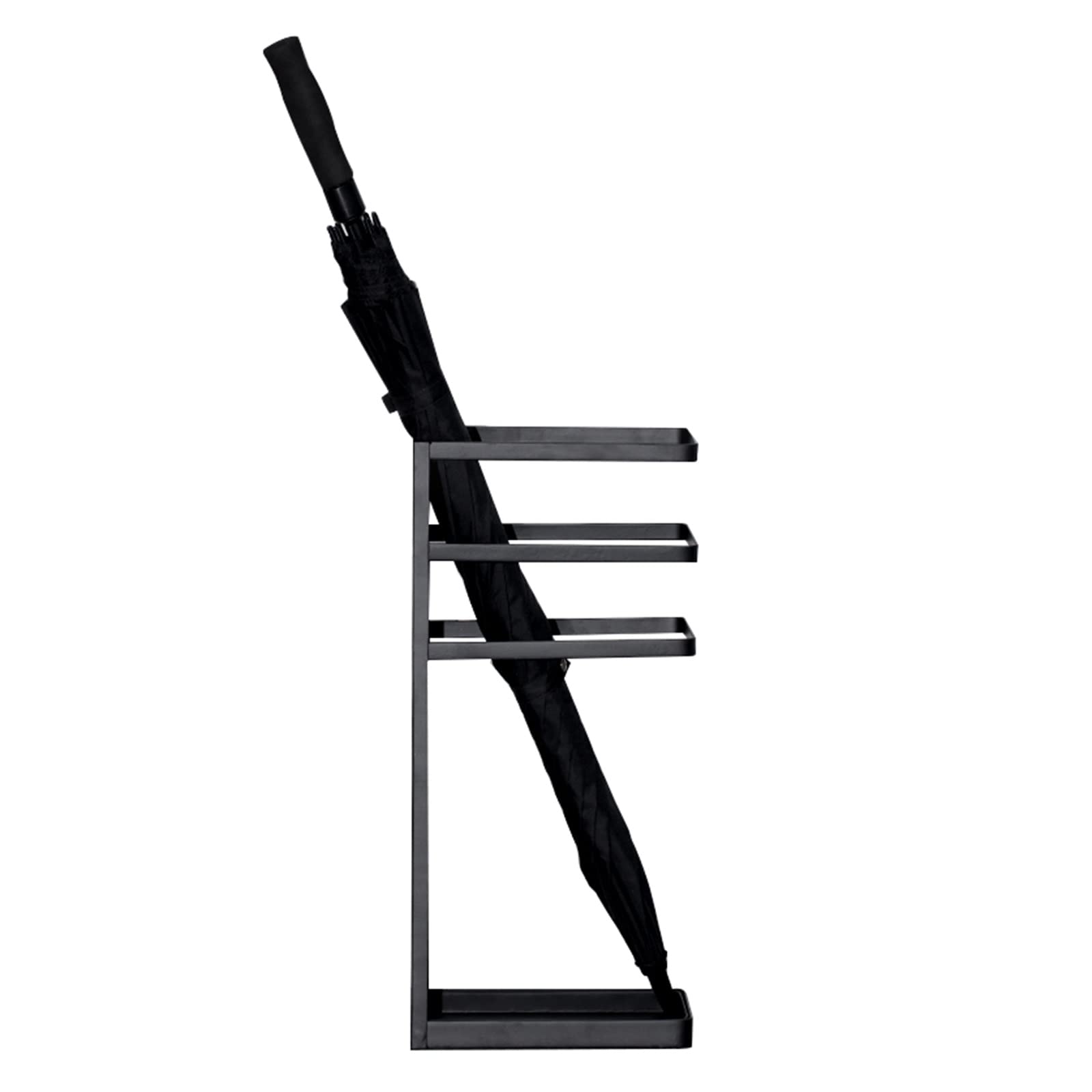 Grande étagère de rangement pour parapluie peu encombrante noir