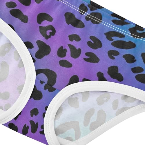 Cotton Girls Underwear Toddlers Black Leopard Spots Gradient Blue Girl Panties Cute Animal Briefs Underpants 2t4