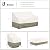 Bitubi Outdoor Waterproof Patio Furniture Covers 4-Piece Set for Swivel Rocker Chairs, Patio 3-Seater Sofa 76in, Coffee Table 48in, Heavy Duty 600D Tough Canvas, Beige